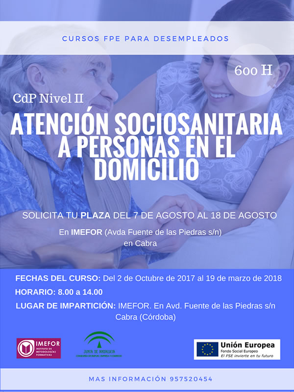 Atención Sociosanitaria a Personas dependientes en Domicilio