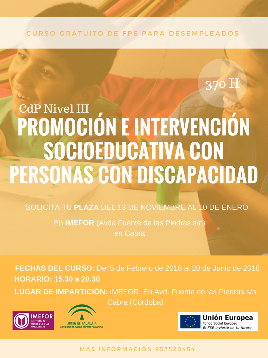 Promoción e Intervención Socioeducativa con Personas con Discapacidad