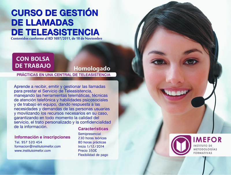 Curso de Llamadas de Teleasistencia